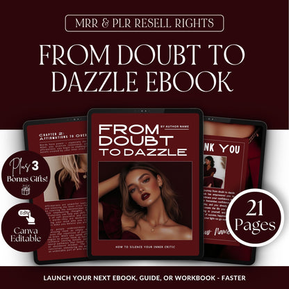 PLR Confidence Ebook | Editable Canva Template with Resell Rights