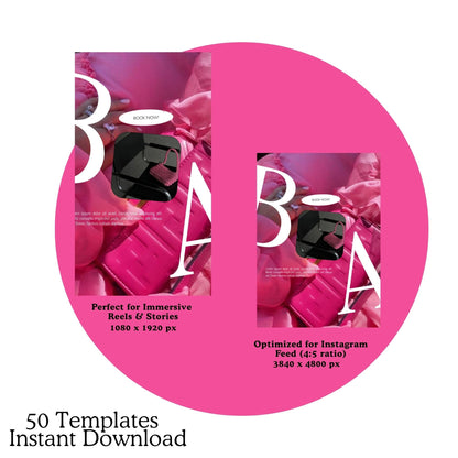 Social Media Templates PLR, 50 Editable Canva Instagram Posts | MRR & PLR Boundless PLR