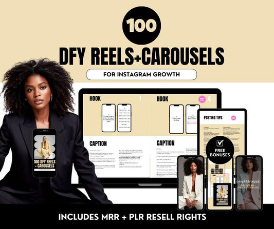 DFY Reels and Carousels for Instagram - MRR & PLR - Images & Reels - Boundless PLR