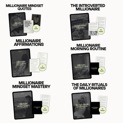 Millionaire Mindset Mastery Collection – Canva Editable eBook Bundle (MRR + PLR) Boundless PLR