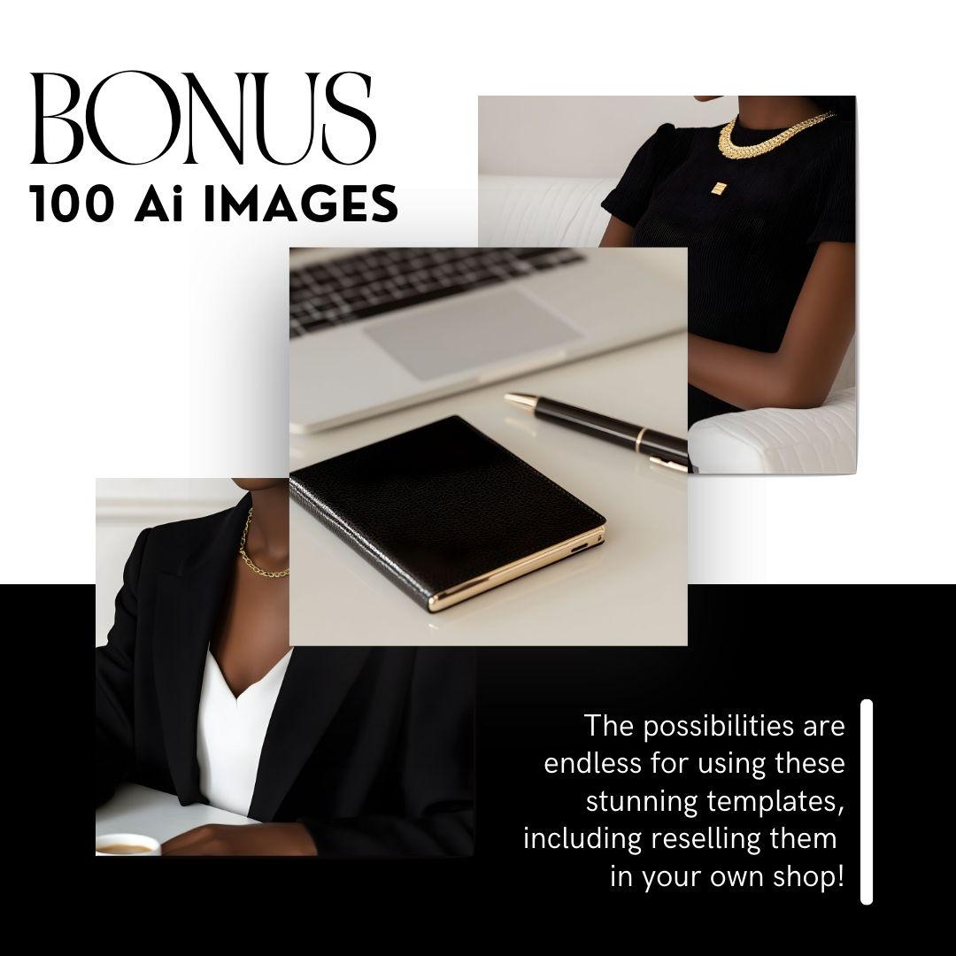 a woman sitting at a desk with a laptop and pen