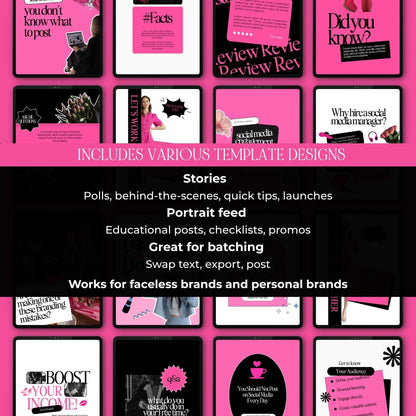 Social Media Templates PLR, 50 Editable Canva Instagram Posts | MRR & PLR Boundless PLR