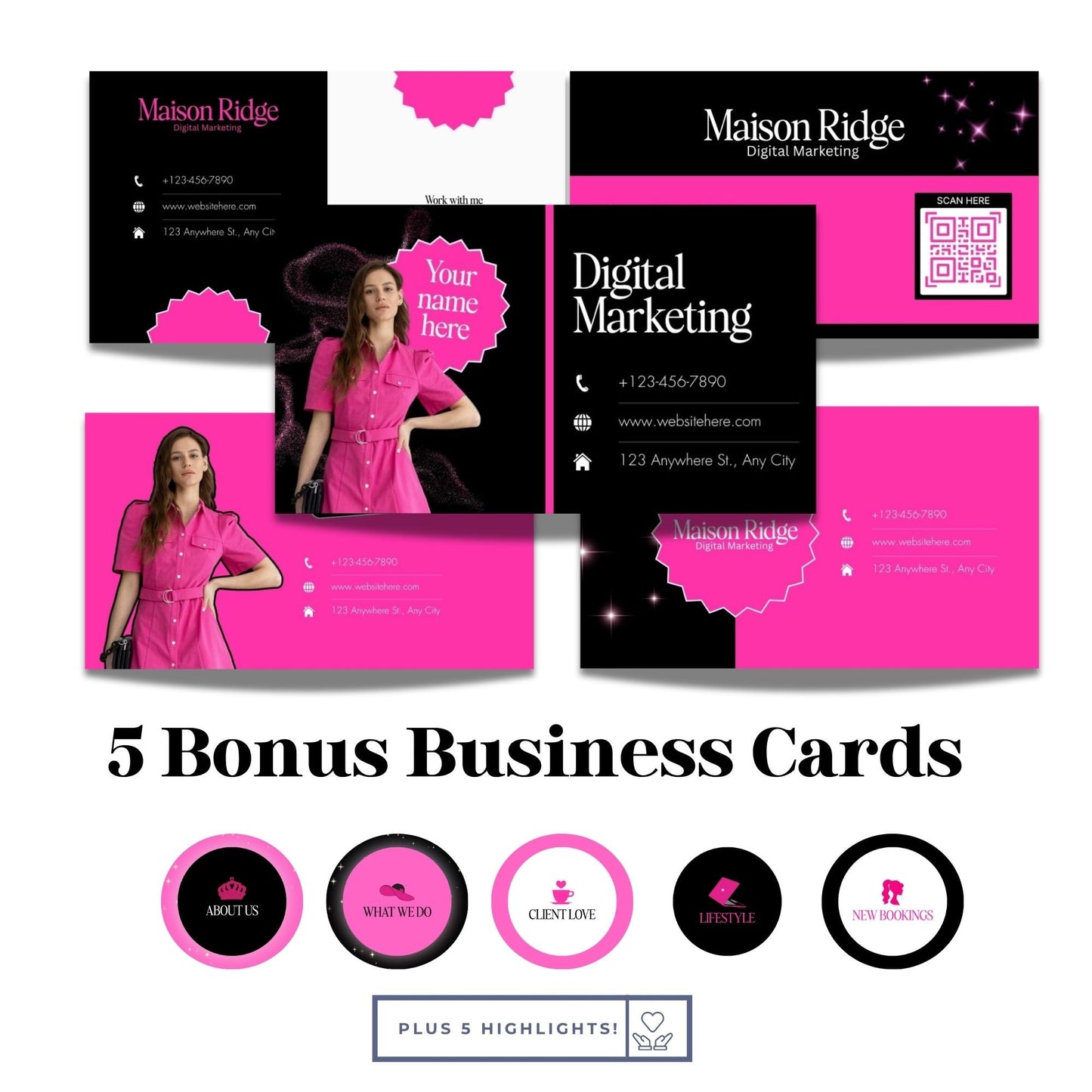 Social Media Templates PLR, 50 Editable Canva Instagram Posts | MRR & PLR Boundless PLR