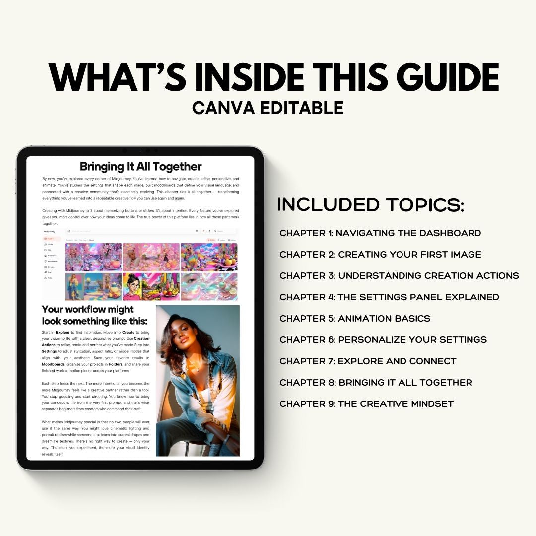 Midjourney Prompt Guide + Tutorial Bundle (MRR + PLR) | Hyperreal + Motion