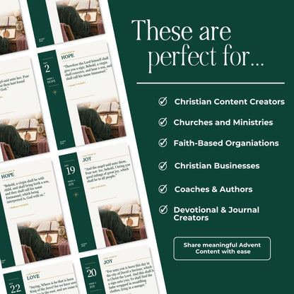 Bible Verse Templates | Advent & Christmas Scripture Social Media Templates | Editable Canva Instagram, Story & Square Templates