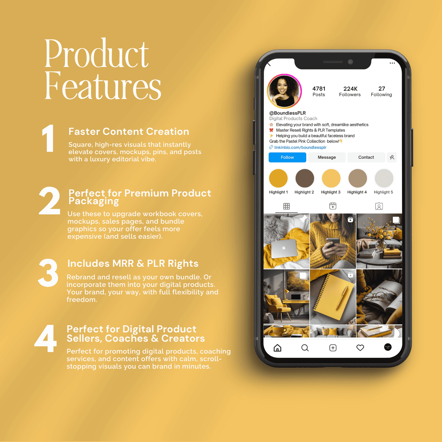 35 Luxury Bold Yellow AI Stock Photos | PLR & MRR Resell Rights