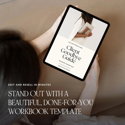 Client Offboarding Guide Template – Canva Editable Goodbye Packet with PLR + MRR Rights Boundless PLR