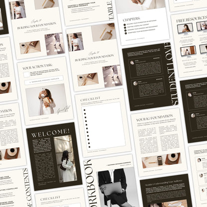 Course Workbook Template | Life Coach Canva Templates | Editable eBook | PLR + MRR Rights Boundless PLR