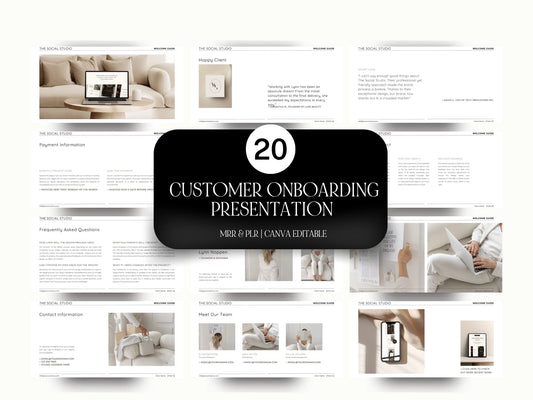 New Client Welcome Guide Templates (20 Pages) – Canva Editable with PLR & MRR Rights Boundless PLR