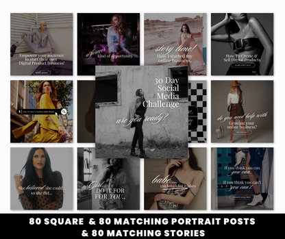 Millie Bold Luxury Canva Social Media Templates | PLR + MRR