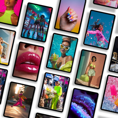 Neon Stock Photos | Editorial Branding Image Bundle (105) | MRR + PLR Boundless PLR