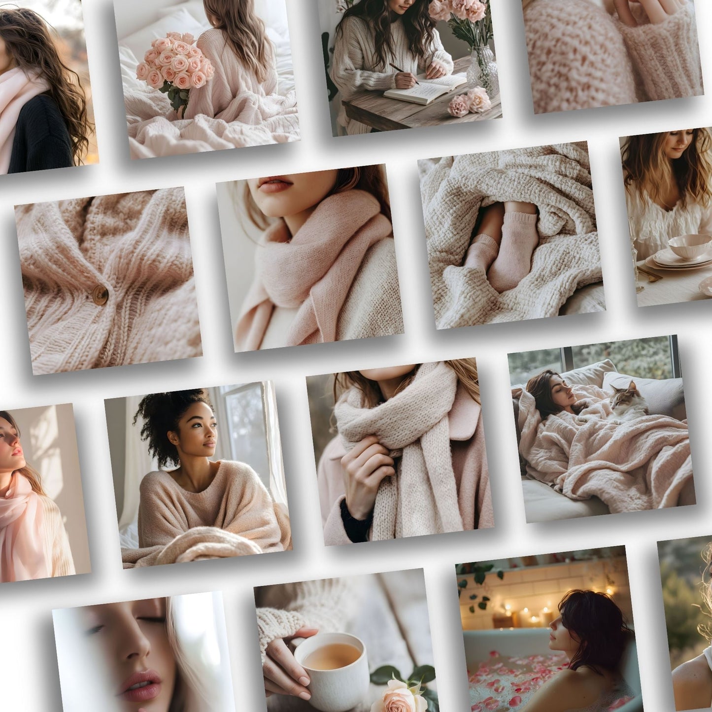 Soft Rose & Cashmere Aesthetic Stock Photos | MRR + PLR Digital Assets Boundless PLR