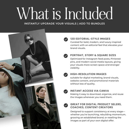 120 AI Stock Photos | Boss In A Blazer PLR MRR | Dark Aesthetic Branding Images | Female Entrepreneur Boundless PLR