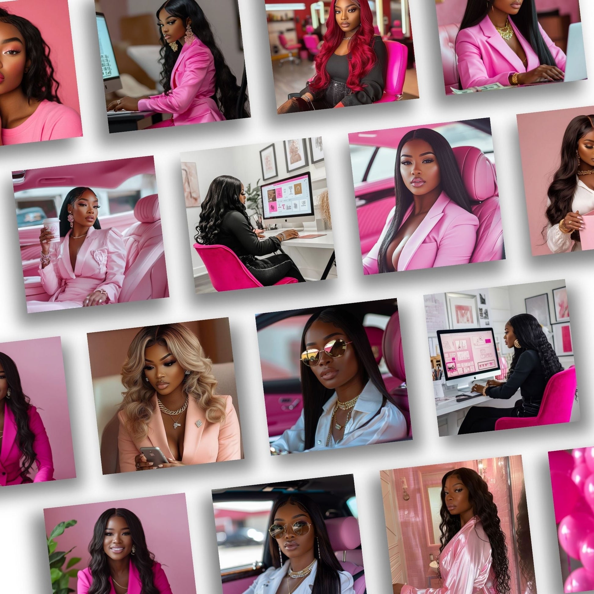 Melanin Hot Pink Luxury Stock Photo Vault | 77 Branding Images with MRR + PLR Boundless PLR