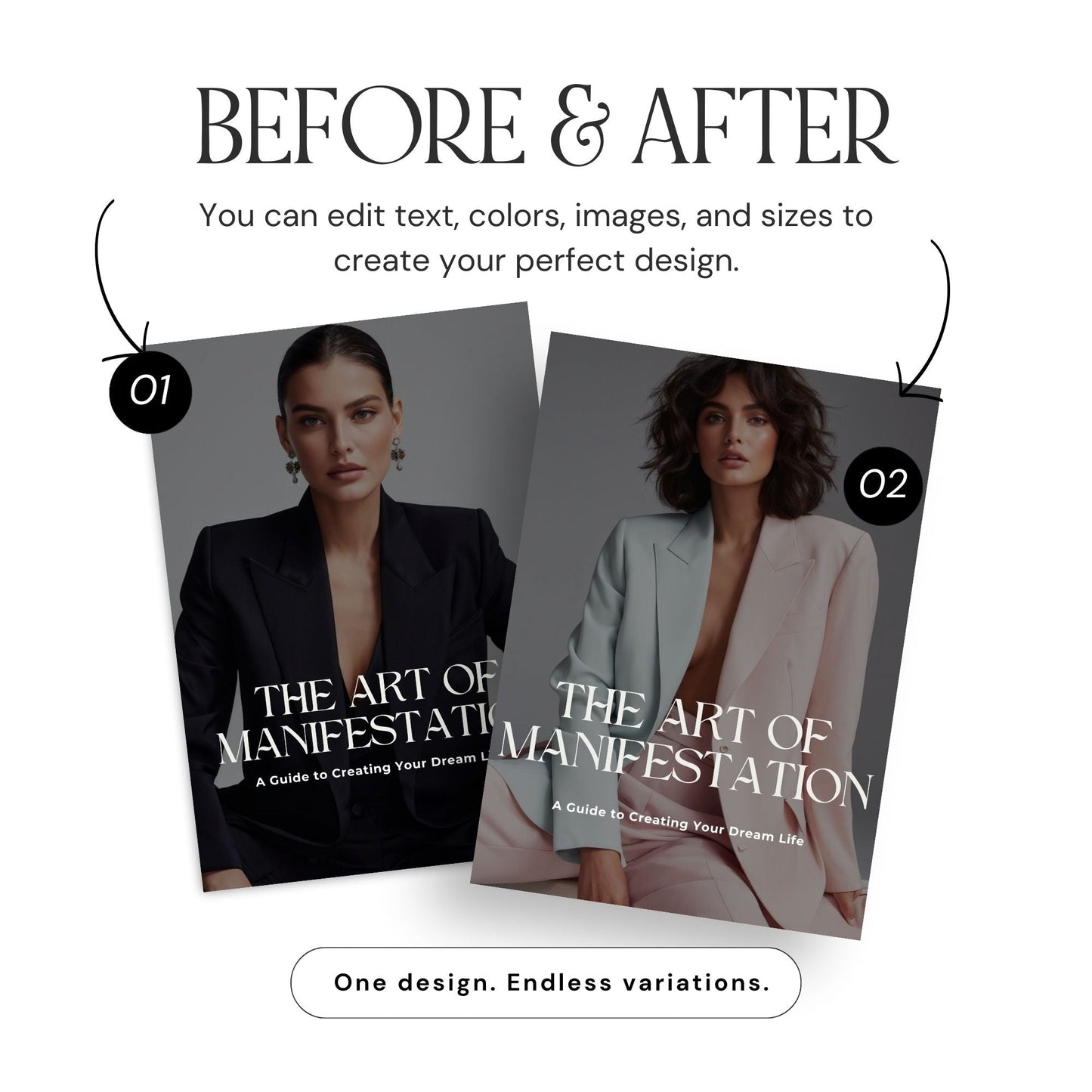 The Art of Manifestation eBook (Canva Editable) | US Letter + A4 | MRR + PLR + 3 Bonuses Boundless PLR