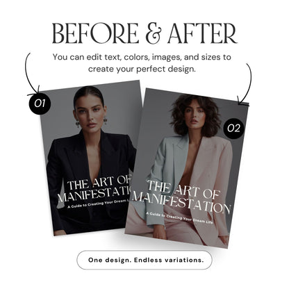 The Art of Manifestation eBook (Canva Editable) | US Letter + A4 | MRR + PLR + 3 Bonuses Boundless PLR