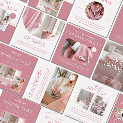 Pink Aesthetic Instagram Templates: 100 Posts and Stories with MRR and PLR Resell Rights - Boundless PLR