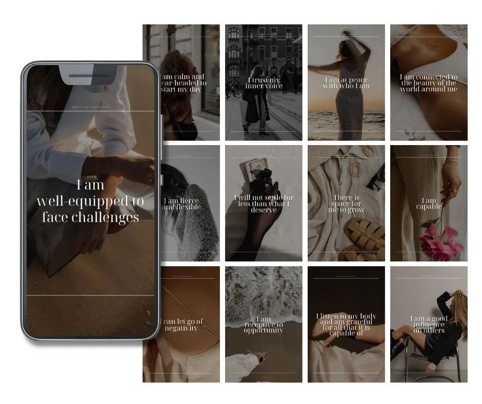 77 Positive Affirmation Instagram Story Templates – Canva Editable with PLR & MRR for Coaches, Creators & Digital Sellers Boundless PLR
