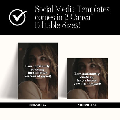 Glow-Up Digital Planner & Social Media Bundle | Canva Editable Template | PLR MRR Rights Included