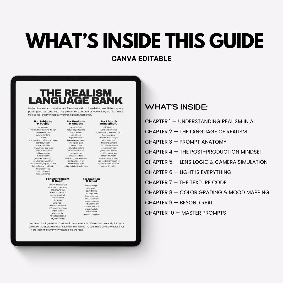 Midjourney Prompt Guide + Tutorial Bundle (MRR + PLR) | Hyperreal + Motion