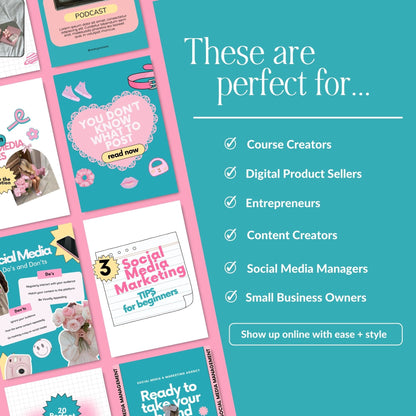 Social Media Management Templates | 60 Editable Canva Instagram Posts | MRR & PLR Resell Rights Boundless PLR