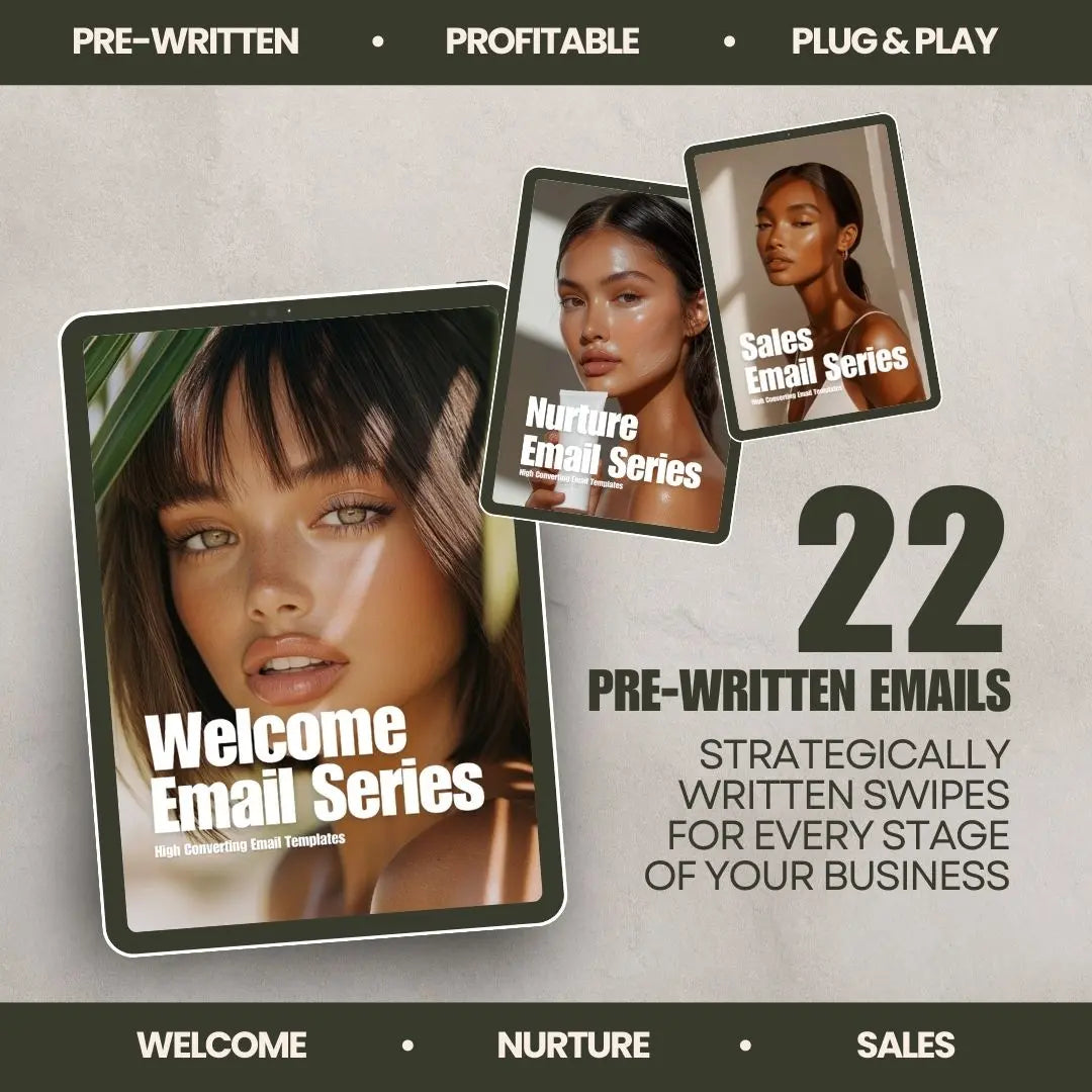Skincare & Beauty Email Marketing Series | Canva Editable Templates with PLR & MRR Resell Rights Boundless PLR