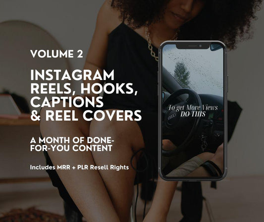 Instagram Reels Bundle Vol. 2 | Reels, Hooks, Captions & Covers with MRR + PLR - DFY Reels - Boundless PLR