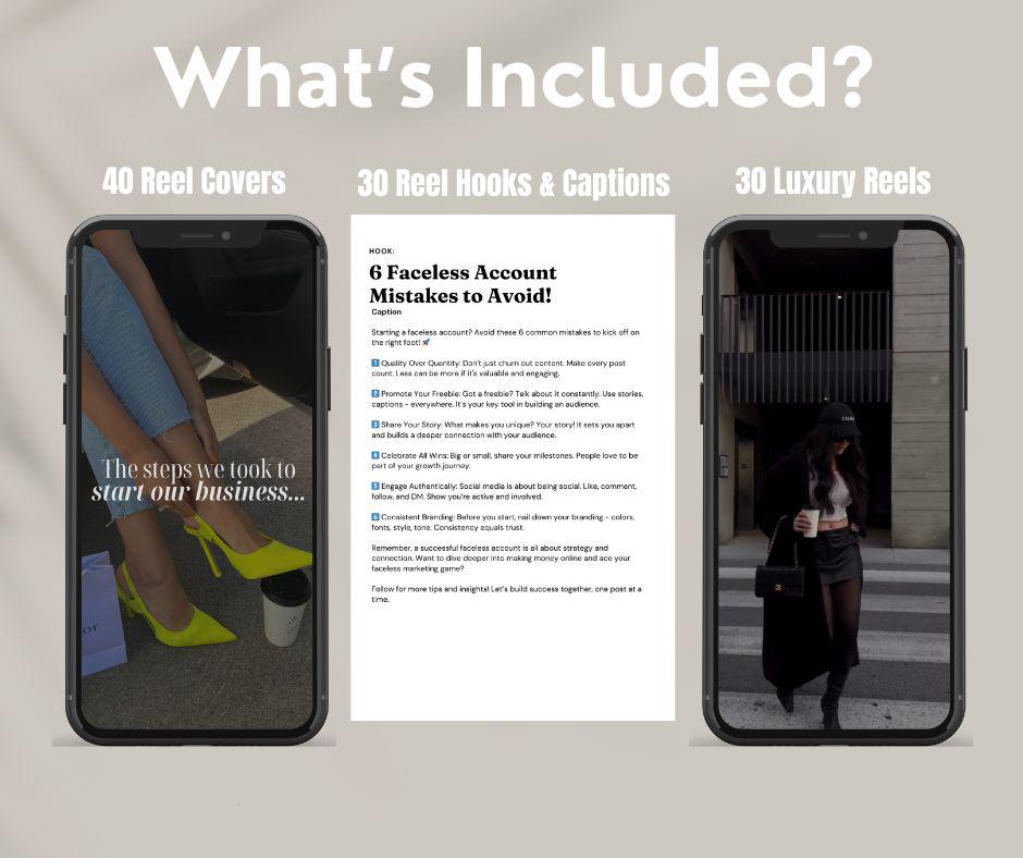 Instagram Reels Bundle Vol. 2 | Reels, Hooks, Captions & Covers with MRR + PLR - DFY Reels - Boundless PLR