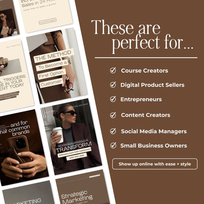 Strategic Marketing & Sales Content Pack | 40+ Instagram Templates | MRR & PLR Boundless PLR