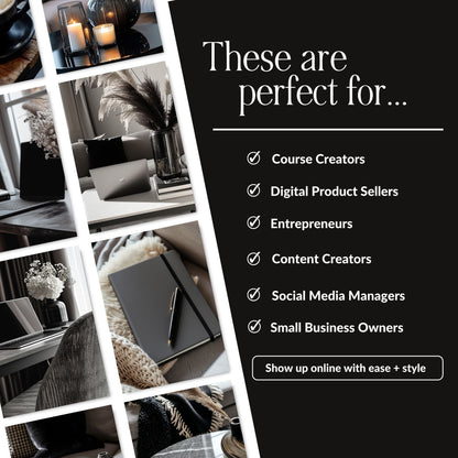 Black & Cream Stock Photos | 35 Moody Lifestyle Stock Images | MRR PLR Resell Rights Boundless PLR