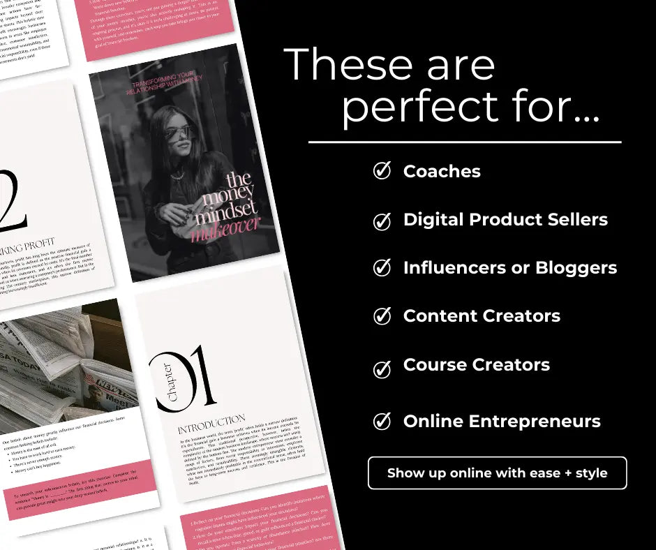 Money Mindset Makeover Guide — Canva Editable + PLR & MRR Rights Boundless PLR