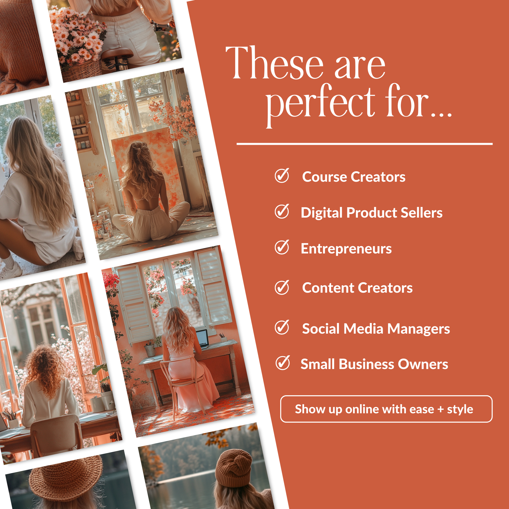 Peach Aesthetic AI Stock Images Bundle with PLR MRR Boundless PLR