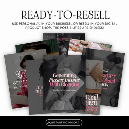 Elysian Noir Canva Templates Bundle | Editable PLR + MRR Boundless PLR