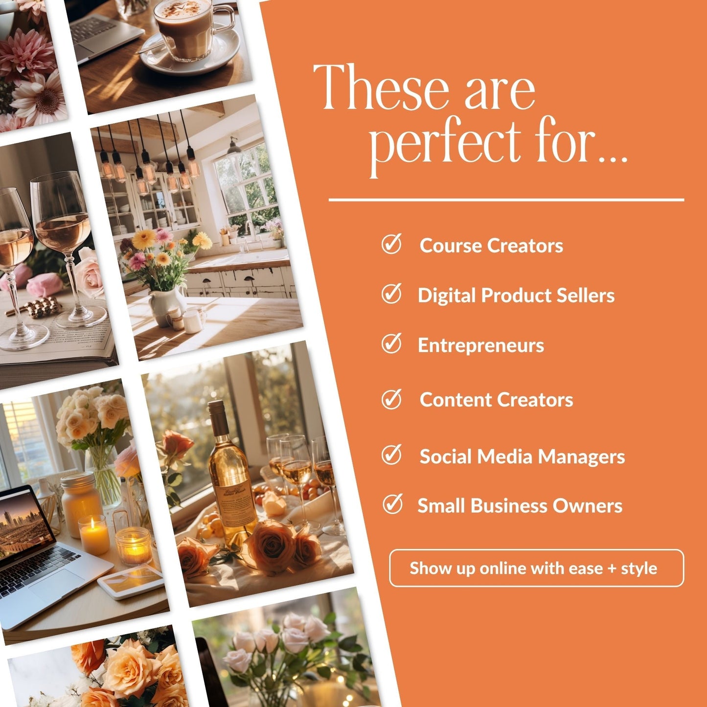 Golden Sunset AI Stock Images | 102 Aesthetic Lifestyle Photos | Canva | MRR PLR Digital Products Boundless PLR