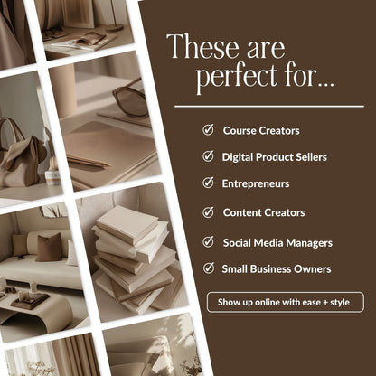 Beige Stock Photo Bundle for Black Women | Neutral Luxury Lifestyle Branding Images | Feminine CEO Aesthetic | Instagram Pinterest Social Media | MRR PLR Resell Rights Boundless PLR