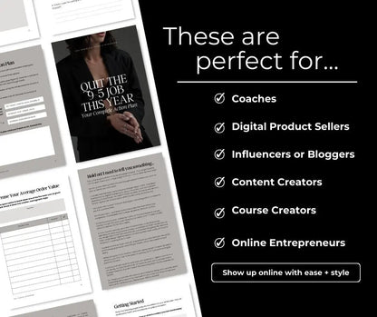 Quit 9-5 Action Ebook: Canva Editable Guide with PLR + MRR Rights Boundless PLR