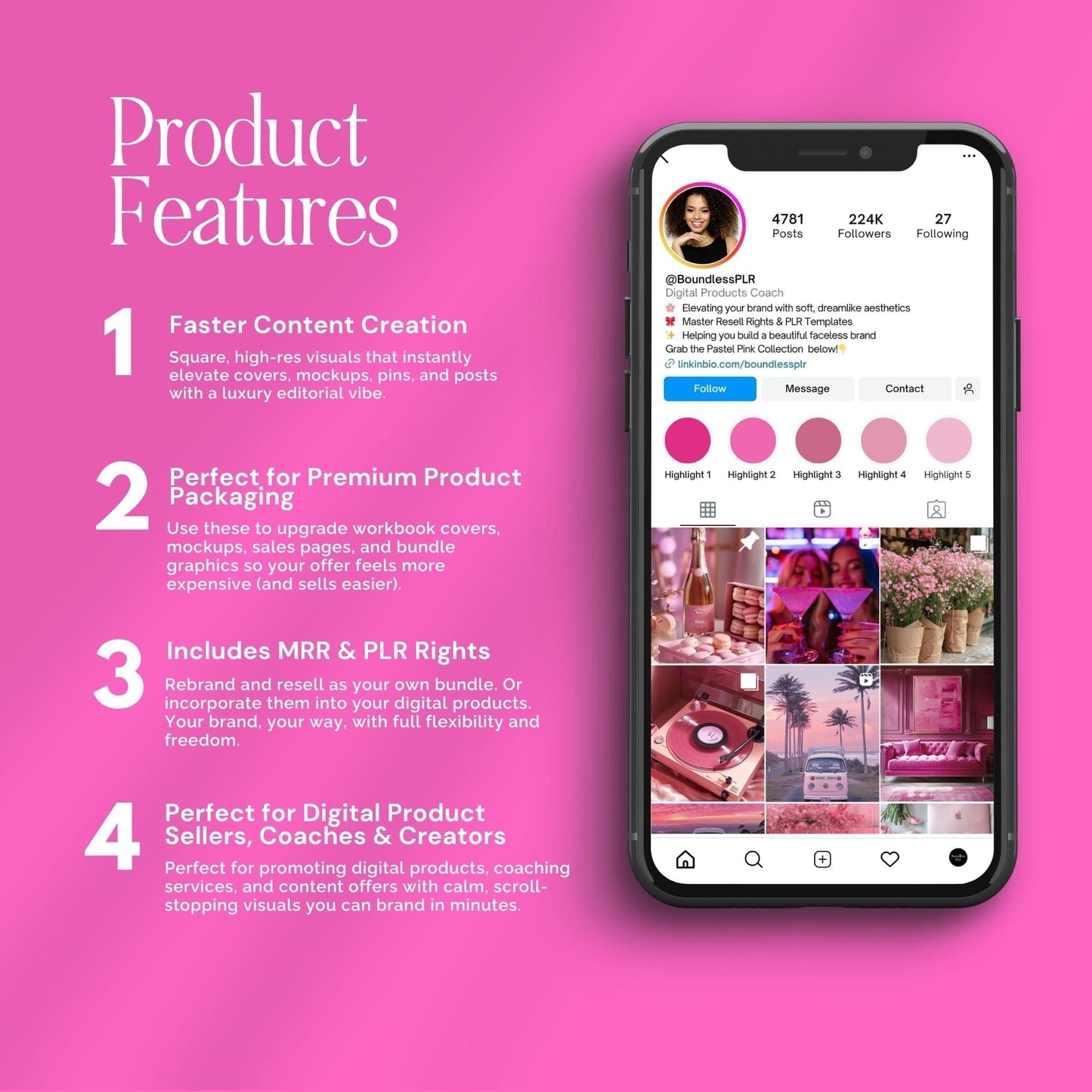 AI Stock Photos | Boss Aesthetic Images in 3 Sizes | MRR & PLR Resell Rights Boundless PLR