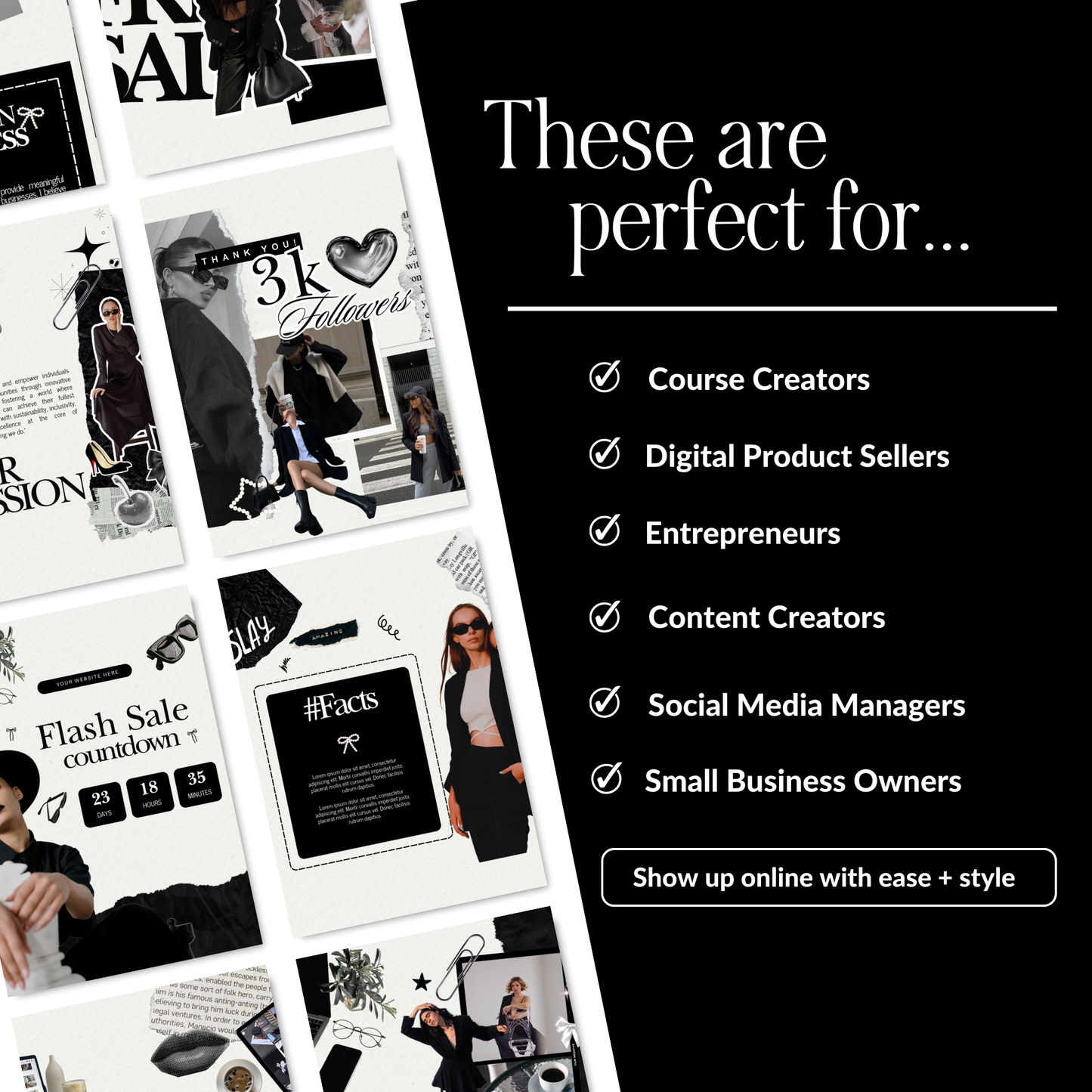 Canva-Editable Coquette Instagram Templates | 50 Square + 50 Portrait + 50 Story | MRR + PLR Boundless PLR