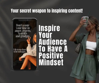 Positive Mindset Social Media Templates – Canva Editable with MRR & PLR Boundless PLR