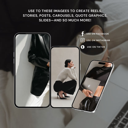 60 Aesthetic Faceless Marketing Stock Photos | Elegant Noir Editorial Collection | MRR & PLR Resell Rights