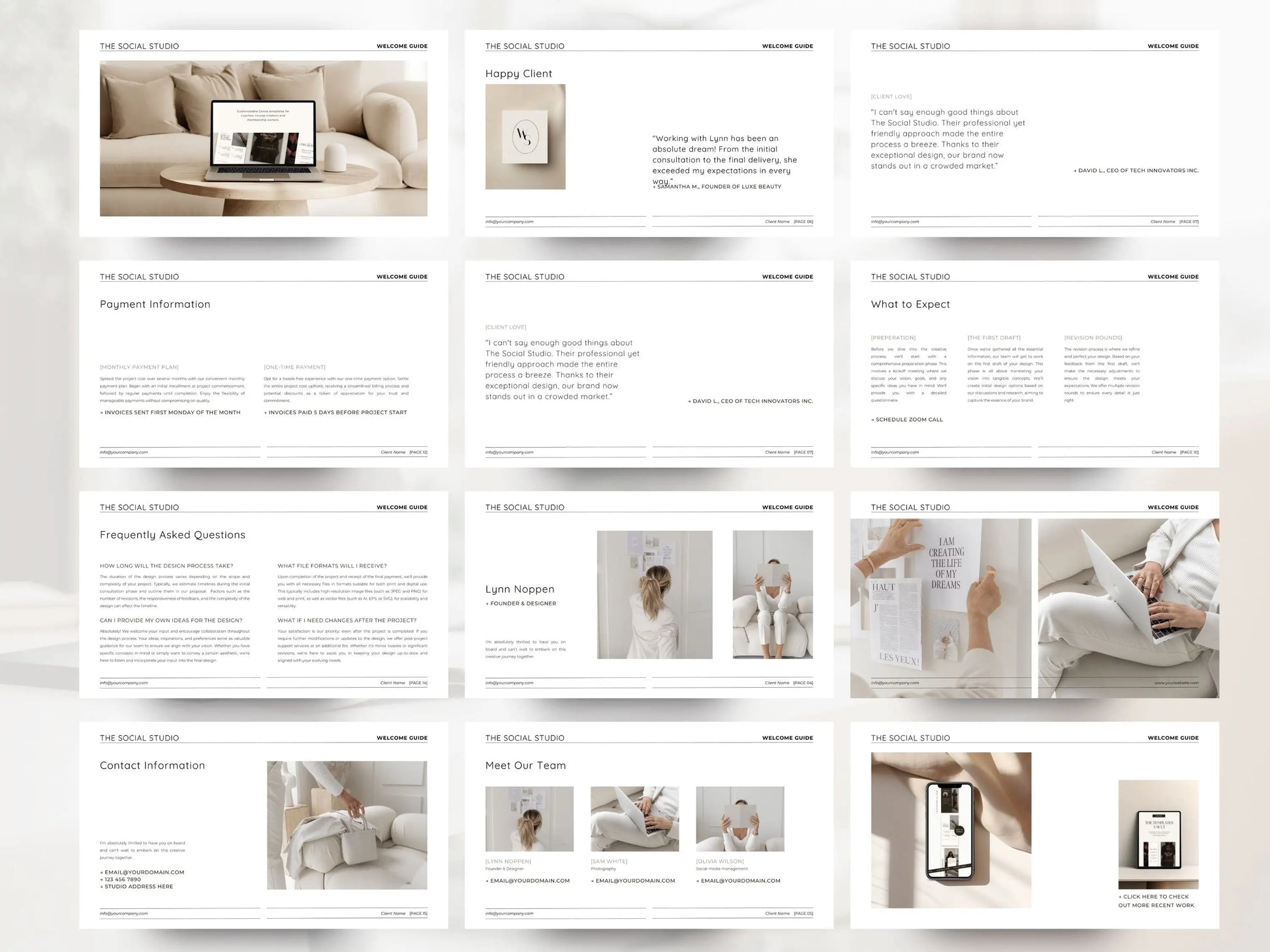 New Client Welcome Guide Templates (20 Pages) – Canva Editable with PLR & MRR Rights Boundless PLR