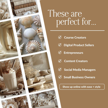 Cream & White AI Stock Image Collection | PLR & MRR Resell Rights