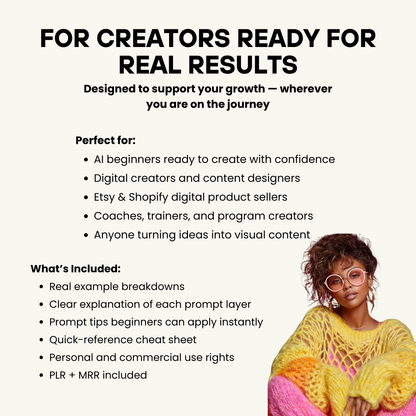 Prompt Stacking Secrets — MidJourney Beginner’s Prompt Guide | Canva Editable | PLR + MRR Boundless PLR