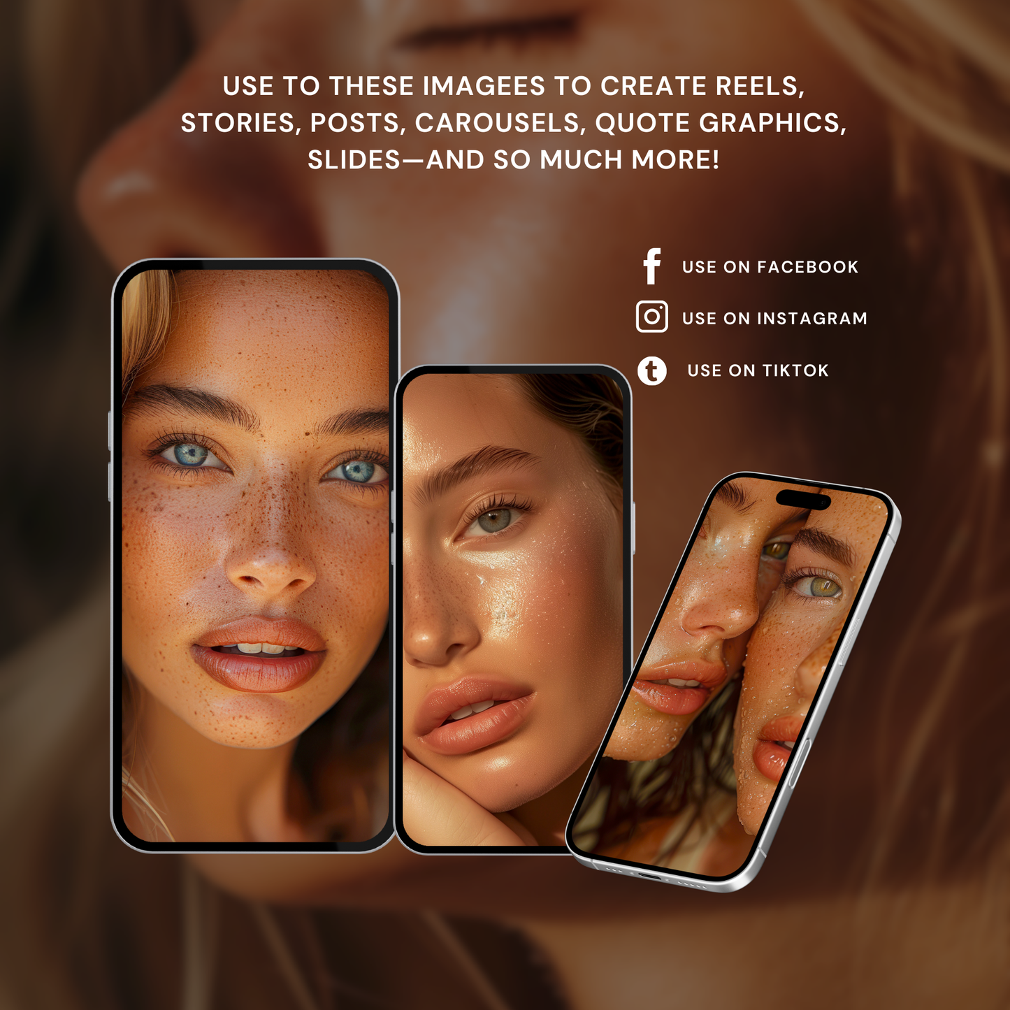 Golden Hour Skincare Image Bundle (90) | AI Stock Images & Photos | MRR + PLR Resell Rights
