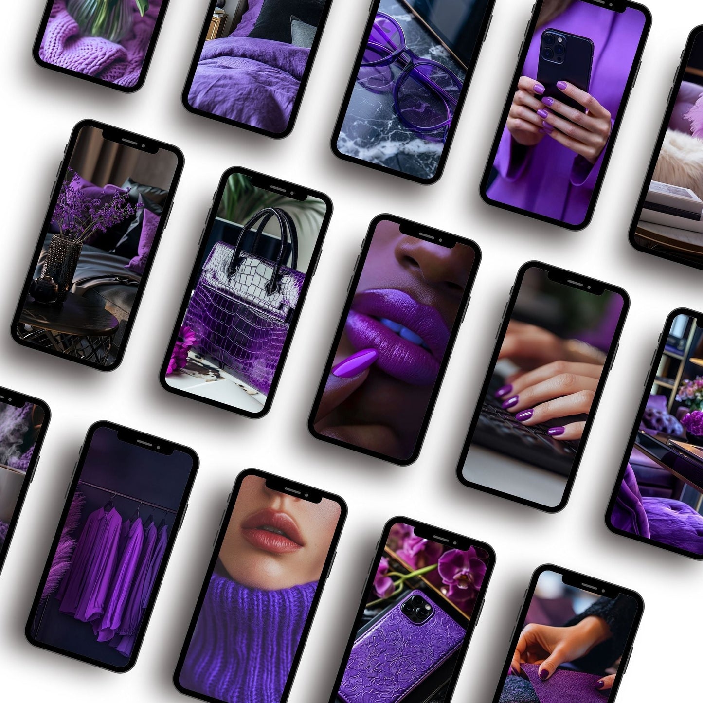 Luxury Faceless Stock Images: Purple Velvet Collection (45 Aesthetic Photos + MRR/PLR) Boundless PLR