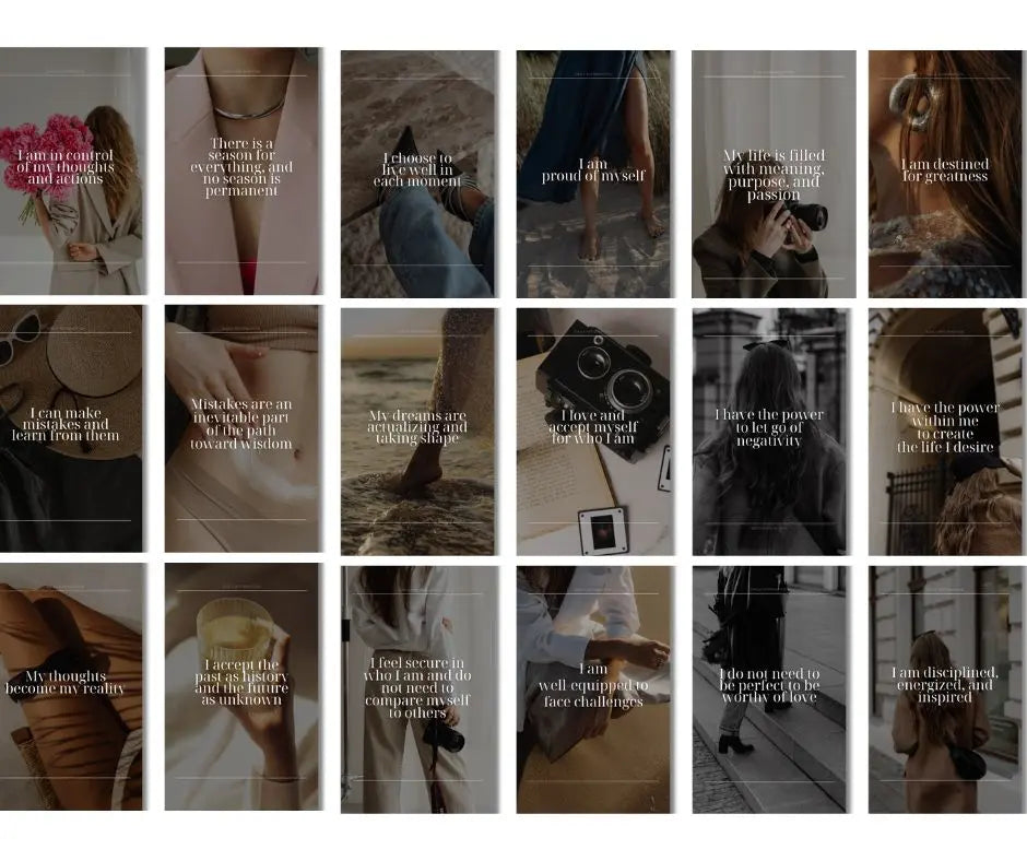 77 Positive Affirmation Instagram Story Templates – Canva Editable with PLR & MRR for Coaches, Creators & Digital Sellers Boundless PLR