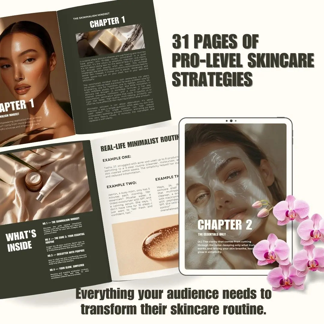 Skinimalism Guide – Canva Editable eBook with PLR & MRR Resell Rights Boundless PLR