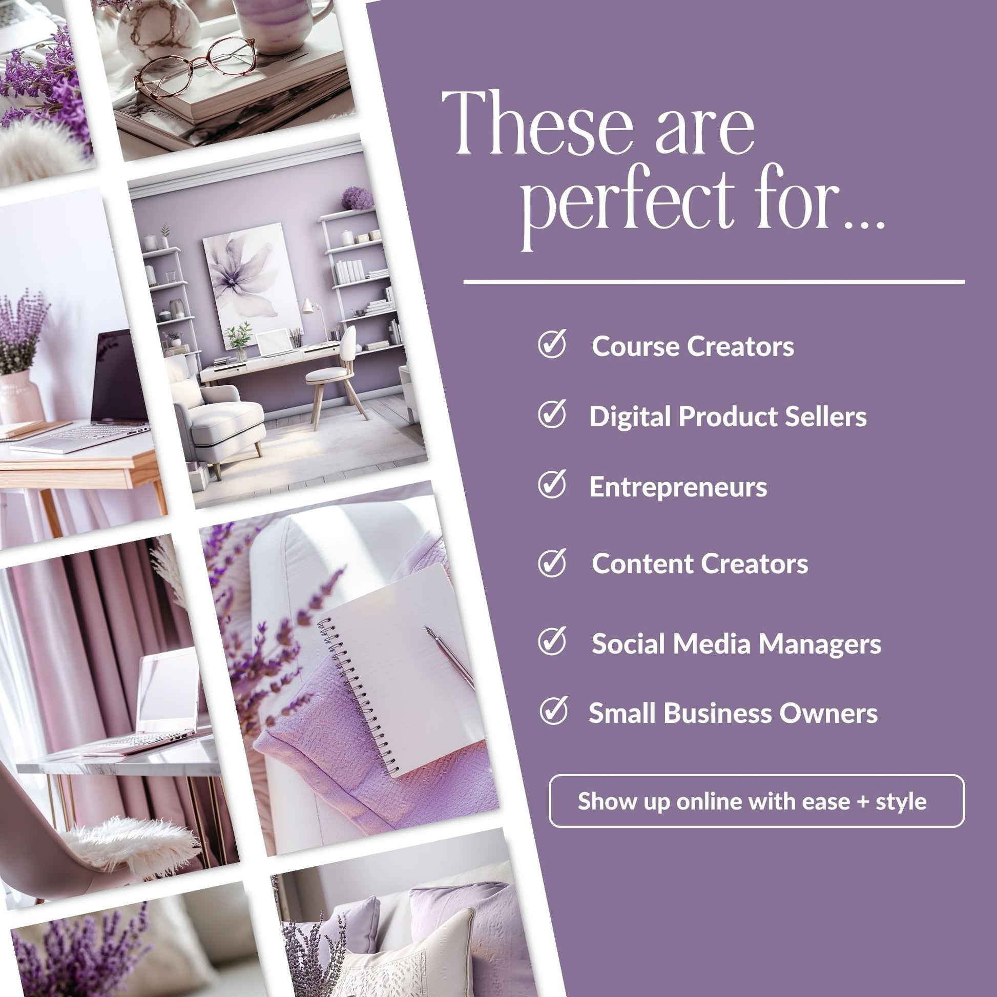Lavender Fields AI Stock Images | 35 Feminine Aesthetic Lifestyle Photos | MRR PLR Boundless PLR
