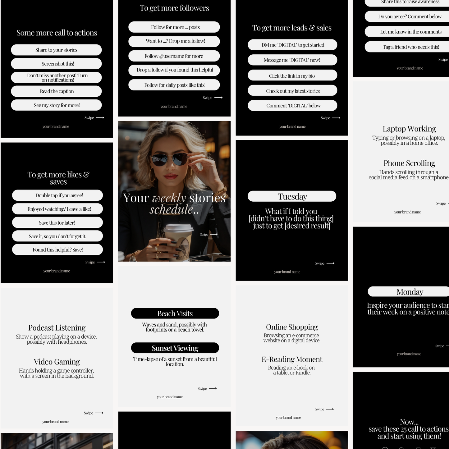 30 Days of Digital Marketing Canva Carousels — Editable Templates with PLR + MRR Boundless PLR