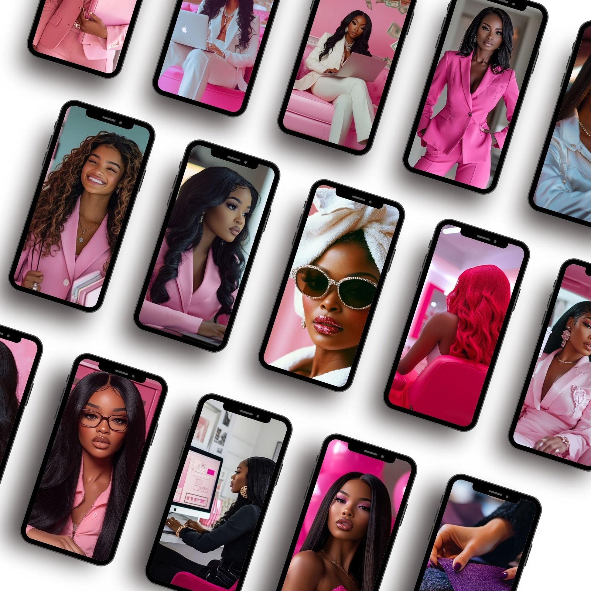 Melanin Hot Pink Luxury Stock Photo Vault | 77 Branding Images with MRR + PLR Boundless PLR